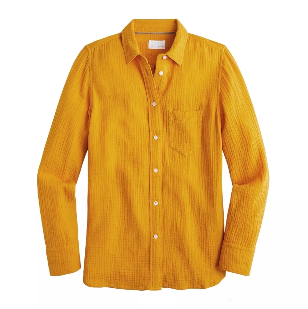 J Crew Double Gauze Button Down Shirt Size 20 Classic Fit